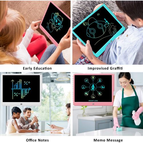  [아마존베스트]FLUESTON LCD Writing Tablet 15 Inches Colorful Screen Drawing Pad, Doodle and Scribbler Boards for Kids, Electronic Educational Learning Toys for 3-12 Year Old Boys