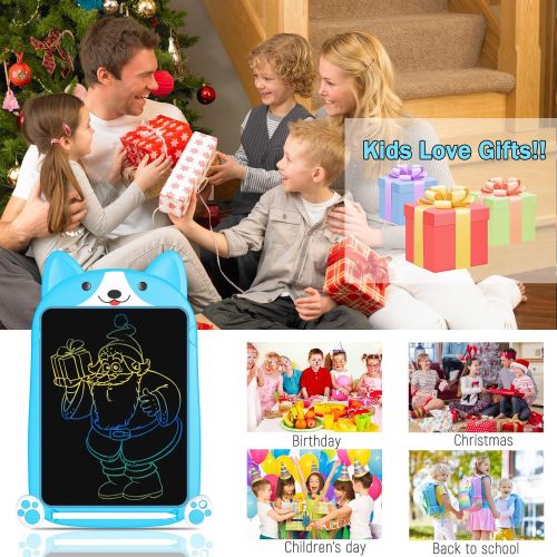  [아마존베스트]FLUESTON LCD Writing Tablet 9 Inch Colorful Screen Drawing Tablets for Kids, Doodle and Scribble Board, Educational Learning and Traveling Toys for 2 3 4 5 6 Year Old Boys and Girl