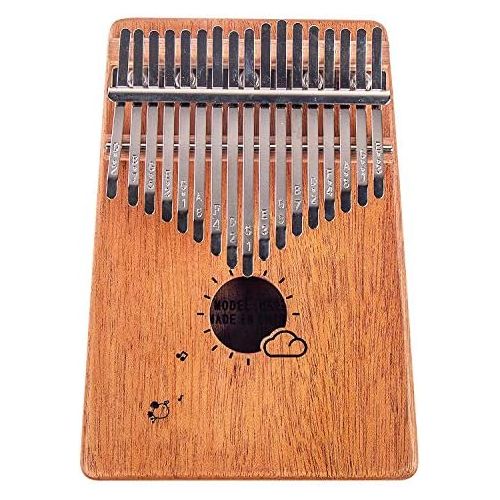  [아마존베스트]Flybiz 17 Keys Kalimba Thumb Piano, Acrylic Finger Piano with Learning Instructions and Tuning Hammer, Mini Thumb Piano Kalimba Instrument, Marimba Music Gift for Beginners, Childr