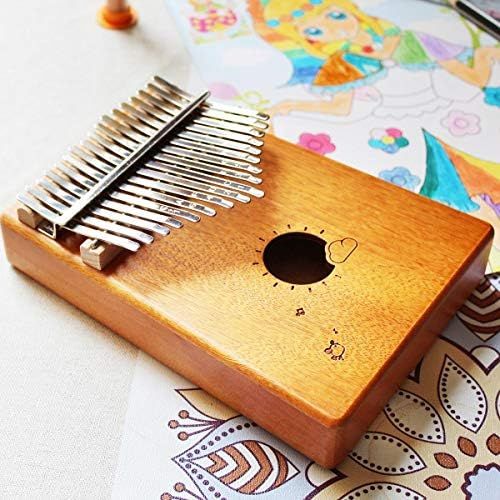  [아마존베스트]Flybiz 17 Keys Kalimba Thumb Piano, Acrylic Finger Piano with Learning Instructions and Tuning Hammer, Mini Thumb Piano Kalimba Instrument, Marimba Music Gift for Beginners, Childr