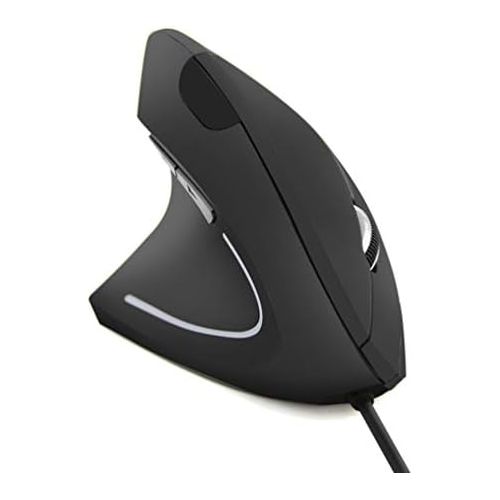  FLY WAY Left Handed Mouse,Ergonomic Vertical USB Wired Mouse 800/1200/1600 DPI Optical 6 Buttons Gaming Mice for PC Laptop Computer Desktop Mac (Left Hand)