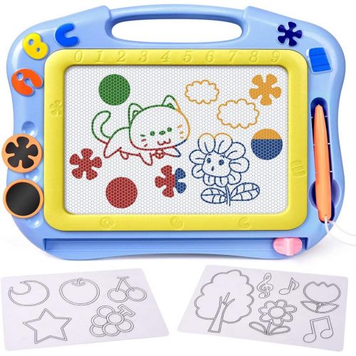  [아마존베스트]FLY2SKY Magnetic Drawing Board Kids Magna Doodle Board Travel Size Toddler Toys Sketch Writing Colorful Erasable Sketching Pad Holiday Birthday Gifts Girl Boy Educational Learning