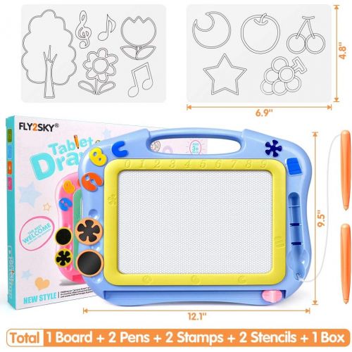  [아마존베스트]FLY2SKY Magnetic Drawing Board Kids Magna Doodle Board Travel Size Toddler Toys Sketch Writing Colorful Erasable Sketching Pad Holiday Birthday Gifts Girl Boy Educational Learning