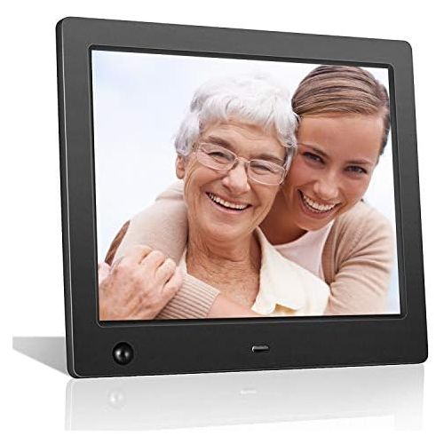  [아마존베스트]FLYAMAPIRIT Digital Picture Frame 8 inch Electronic Photo Frame with Motion Sensor and High Resolution 1024x768 IPS LCD/1080P 720P Video Player/Stereo/MP3/Calendar/Time/Remote Control