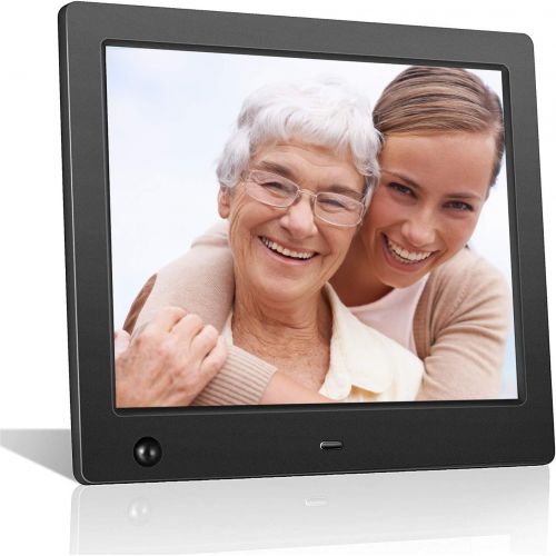  [아마존베스트]FLYAMAPIRIT Digital Picture Frame 8 inch Electronic Photo Frame with Motion Sensor and High Resolution 1024x768 IPS LCD/1080P 720P Video Player/Stereo/MP3/Calendar/Time/Remote Control