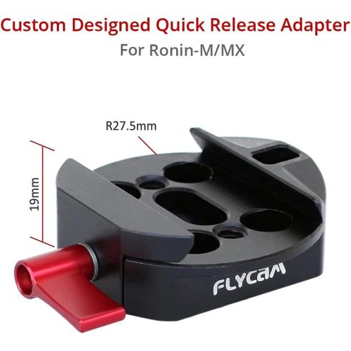  FLYCAM Quick Release Adapter Mounting Plate for M, MX 3-Axis Gimbal Stabilizer Tripod Mount Video Stabilizer System (FLCM-QR-DJI)
