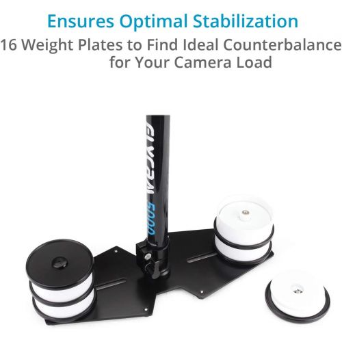  FLYCAM 5000 29/73cm Professional Video Camera Stabilizer for Cameras up to 5kg/11lbs Handheld Steadycam for DV DSLR Free Quick Release Plate & Table Clamp (FLCM-5000-Q)