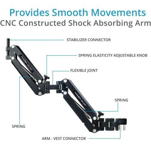 FLYCAM Galaxy Dual Arm and Vest Body Mounted Steadycam For Handheld Stabilizer For Video Camera Camcorder up to 10kg22lbs (GLXY-AV)