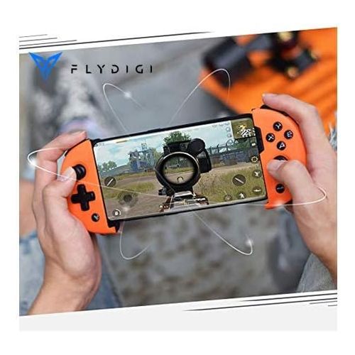  Flydigi Wee2T Mobile Game Controller Telescopic for Android of MOBA, Unique Tensile Design, Compatible with The Mobile of 3.5-6.3 Inch (75-165mm). Not Support iOS 13.4 and Above