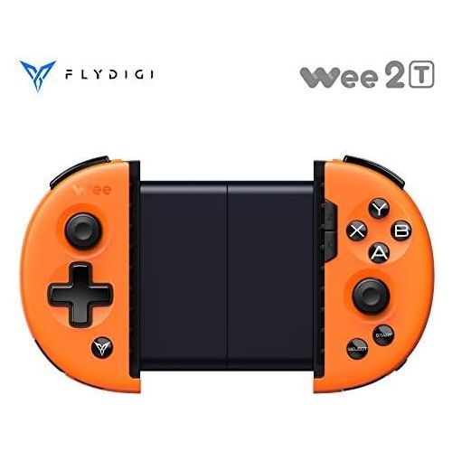  Flydigi Wee2T Mobile Game Controller Telescopic for Android of MOBA, Unique Tensile Design, Compatible with The Mobile of 3.5-6.3 Inch (75-165mm). Not Support iOS 13.4 and Above