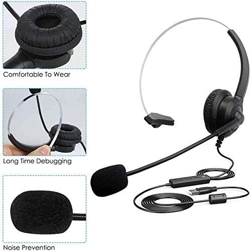  [아마존베스트]FLYEER USB Headsets with Microphone and Inline Audio Control, Noise Cancellation, Wired Broadband PC Headphones for Business, UC, Skype, Lync, Softphone, Call Center, Office, Computer, Ul