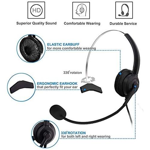  [아마존베스트]FLYEER USB Headsets with Microphone and Inline Audio Control, Noise Cancellation, Wired Broadband PC Headphones for Business, UC, Skype, Lync, Softphone, Call Center, Office, Computer, Ul