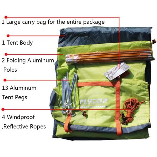  FLYTOP 1-2 Person Camping Tent Waterproof One Person Tent Portable Backpacking Tents for Camping Double Layer Dome Tent for Beach Motorcycle Mountaineering Travel Hiking Climbing f