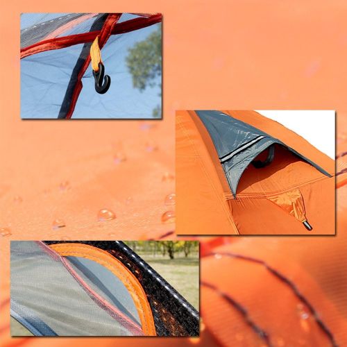  FLYTOP 1-2 Person Camping Tent Waterproof One Person Tent Portable Backpacking Tents for Camping Double Layer Dome Tent for Beach Motorcycle Mountaineering Travel Hiking Climbing f