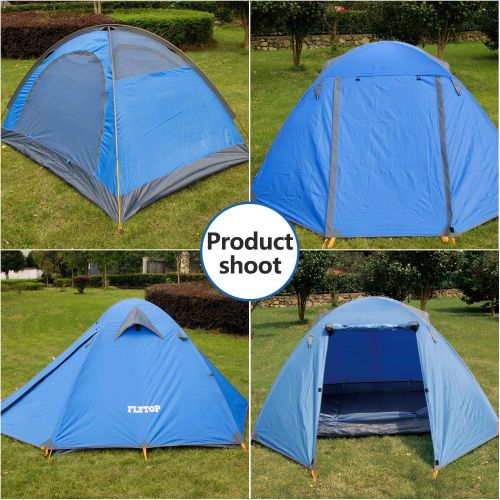  [아마존베스트]FLYTOP 3-4 Season 1-2-person Double Layer Backpacking Tent Aluminum Rod Windproof Waterproof for Camping Hiking Travel Climbing - Easy Set Up
