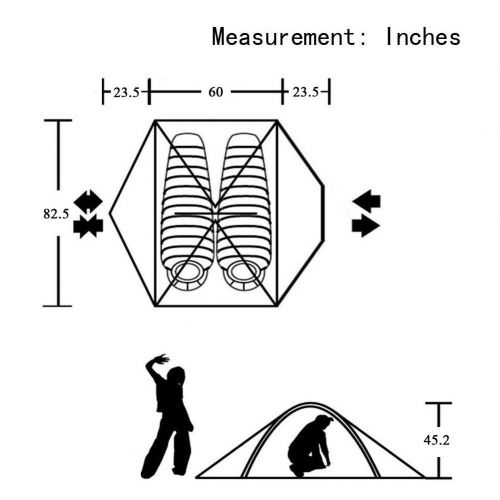  FLYTOP Flytop 3-4 Season 1-2-person Double Layer Backpacking Tent Aluminum Rod Windproof Waterproof for Camping Hiking Travel Climbing - Easy Set Up