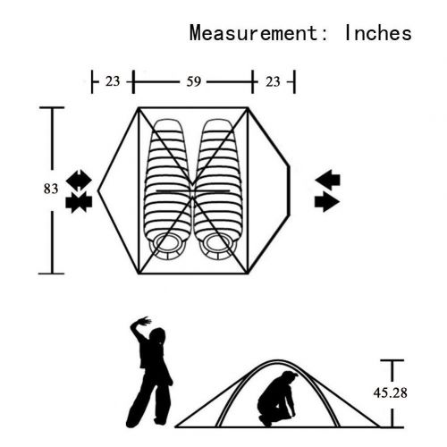  FLYTOP Flytop 3-4 Season 1-2-person Double Layer Backpacking Tent Aluminum Rod Windproof Waterproof for Camping Hiking Travel Climbing - Easy Set Up