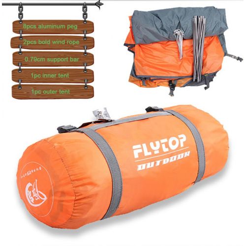  FLYTOP Flytop 3-4 Season 1-2-person Double Layer Backpacking Tent Aluminum Rod Windproof Waterproof for Camping Hiking Travel Climbing - Easy Set Up