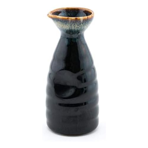  [아마존베스트]FMC Fuji Merchandise Corp Fuji Merchandise Porcelain Tokkuri Sake Bottle 10 fl oz Japanese Restaurant Supply (Brown Sake Bottle 10oz)