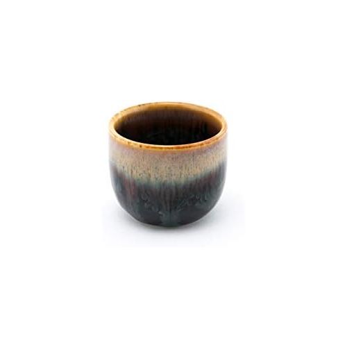  [아마존베스트]FMC Fuji Merchandise Corp Fuji Merchandise Porcelain Sake Cups 2 fl oz Japanese Restaurant Supply (Brown Sake Cups 4)