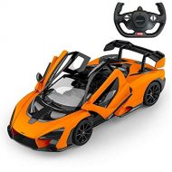 FMT RASTAR RC Car 1/14 2.4Ghz Scale Mclaren Senna Radio Remote Control R/C Toy Car Model Vehicle for Boys Kids, Orange