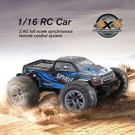 FMTStore FMT Brushless 52km/h High Speed RC Cars 1:16 Remote Control Monster Truck 4WD All Terrain Off-Road 2.4Ghz Shockproof Waterproof RTR Hobby Cars (Blue)