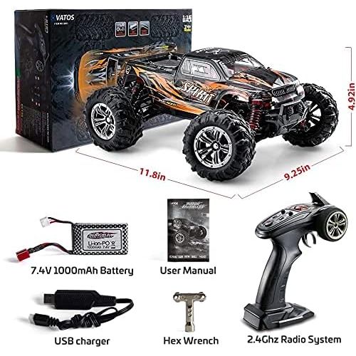  FMTStore FMT Brushless 52km/h High Speed RC Cars 1:16 Remote Control Monster Truck 4WD All Terrain Off-Road 2.4Ghz Shockproof Waterproof RTR Hobby Cars (Blue)