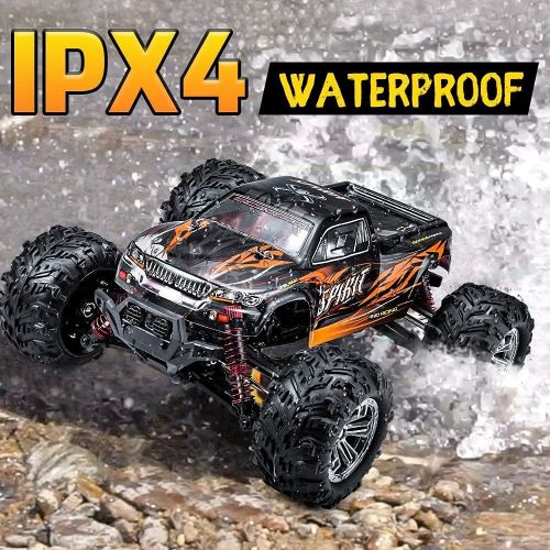  FMTStore FMT Brushless 52km/h High Speed RC Cars 1:16 Remote Control Monster Truck 4WD All Terrain Off-Road 2.4Ghz Shockproof Waterproof RTR Hobby Cars (Blue)