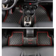 FMtoppeak 3D Red Cargo Tray Mat Slush Floor Mat Liner Rubber Mats Trunk Carpet For 2014-2016 Jeep Renegade