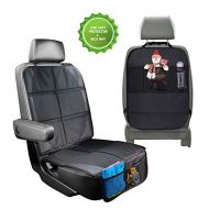 [아마존핫딜]Autositzauflage Kindersitzunterlage FOCHEA Universal Kindersitz Autositzauflage + Auto Rueckenlehnenschutz Isofix geeignet fuer Autositzschoner und Kindersitz