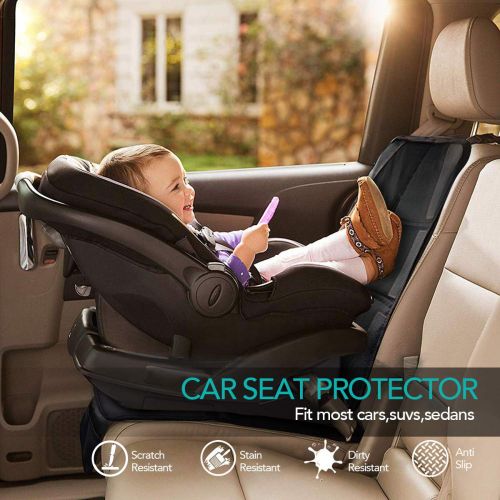  [아마존 핫딜]  [아마존핫딜]Autositzauflage Kindersitzunterlage FOCHEA Universal Kindersitz Autositzauflage + Auto Rueckenlehnenschutz Isofix geeignet fuer Autositzschoner und Kindersitz