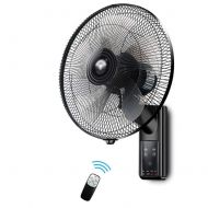FOCHEA FAN LYFS Wall Mount with Remote Control Can Be Rotated 90 Degree Oscillation 3 Speed Setting Mute 16-Inch Black