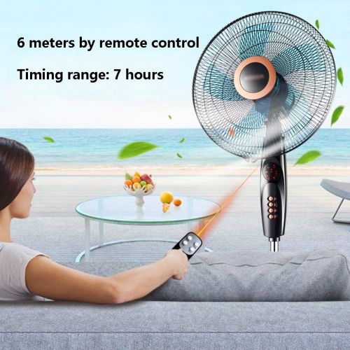  FOCHEA FAN LYFS Standing Pedestal 3 Speed Setting Oscillating Pedestal Stand Floor-Standing Oscillating Rotating Adjustable Telescopic with Remote Control & Timer Ideal for Home Or Office