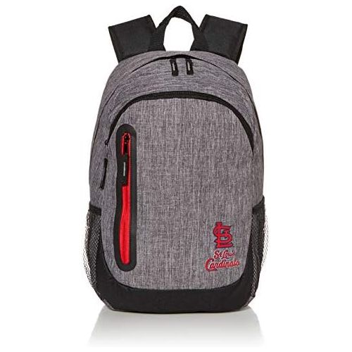  FOCO MLB St. Louis Cardinals Mens Heather Grey Bold Color Backpack, Team Color, One Size