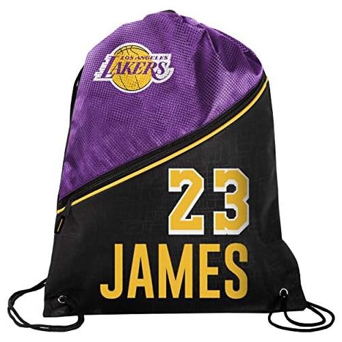  FOCO NBA Los Angeles Lakers LeBron James #23 Drawstring Backpack, Los Angeles Lakers, One Size