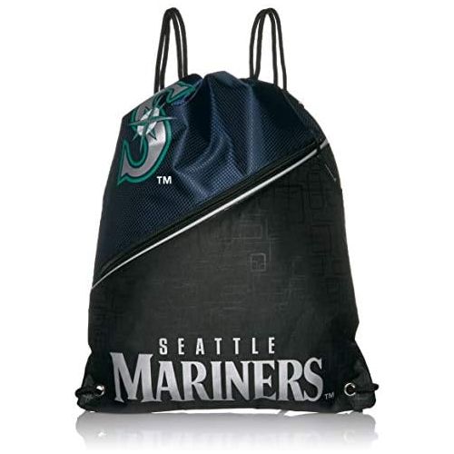  FOCO Seattle Mariners High End Diagonal Zipper Drawstring Backpack