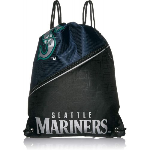  FOCO Seattle Mariners High End Diagonal Zipper Drawstring Backpack