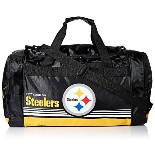  FOCO Pittsburgh Steelers Medium Striped Core Duffle Bag