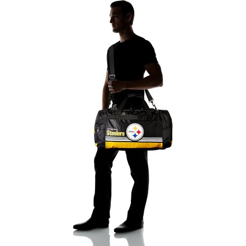  FOCO Pittsburgh Steelers Medium Striped Core Duffle Bag