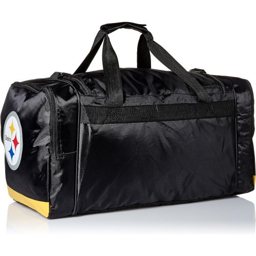  FOCO Pittsburgh Steelers Medium Striped Core Duffle Bag