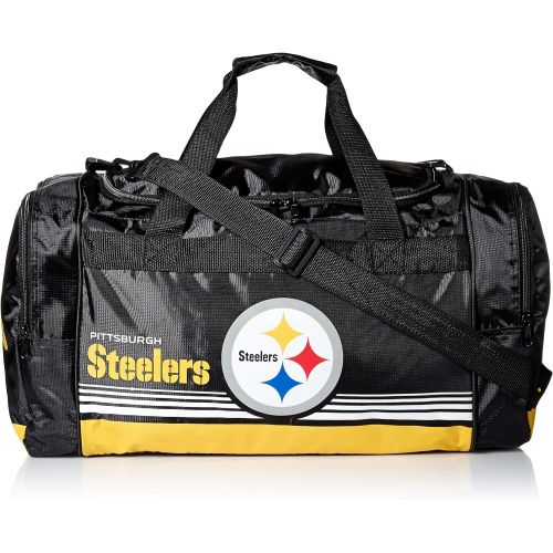  FOCO Pittsburgh Steelers Medium Striped Core Duffle Bag