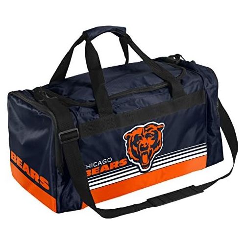  FOCO Chicago Bears Medium Striped Core Duffle Bag