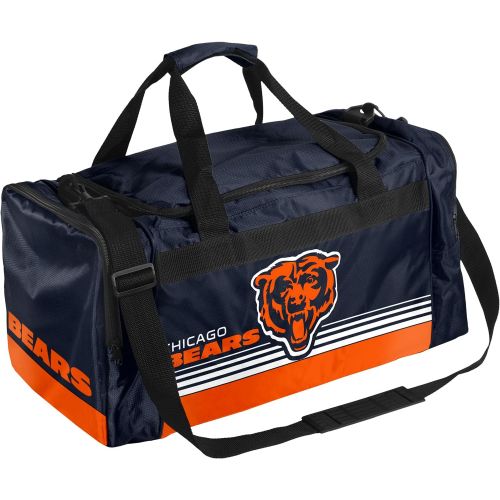  FOCO Chicago Bears Medium Striped Core Duffle Bag