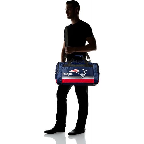  FOCO New England Patriots Medium Striped Core Duffle Bag