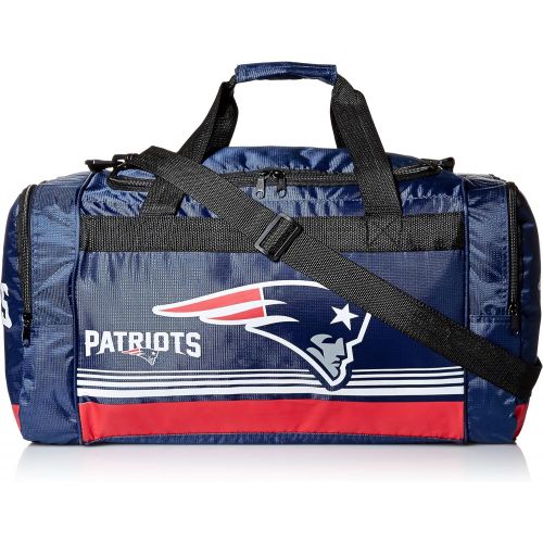  FOCO New England Patriots Medium Striped Core Duffle Bag