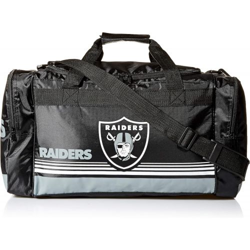  FOCO Oakland Raiders Medium Striped Core Duffle Bag