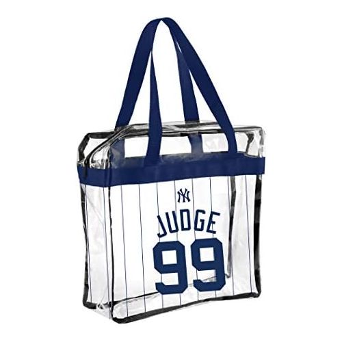  FOCO - MLB Player Stadium Approved Clear Zippered Messenger Tote Bag - New York Yankees Aaron Judge #99