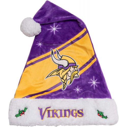  FOCO H10NF19HENFL Minnesota Vikings High End Holiday Santa Hat CapHigh End Holiday Santa Hat Cap, Team Color, One Size