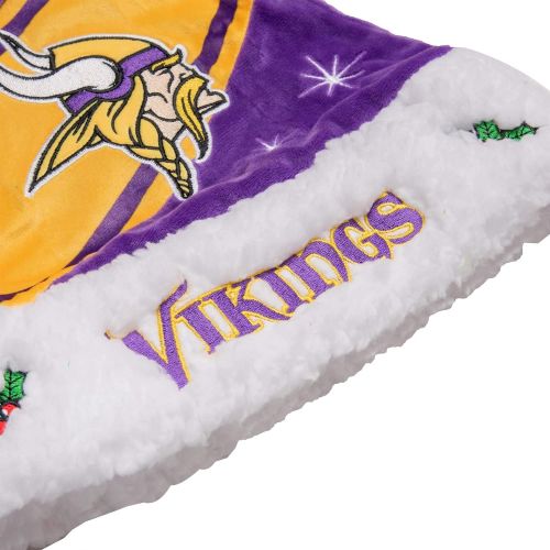  FOCO H10NF19HENFL Minnesota Vikings High End Holiday Santa Hat CapHigh End Holiday Santa Hat Cap, Team Color, One Size