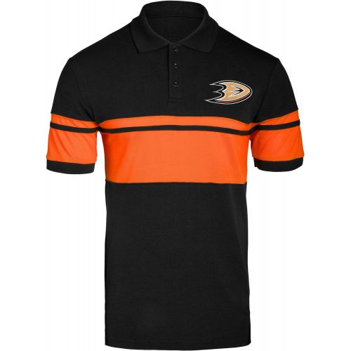  FOCO NHL Mens Stripe Polo Shirt